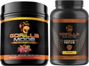 Gorilla Mind pre Workout (Truskawka Kiwi) + Premium Protein serwatkowy (Czekolada) - Kompleksowy zestaw do tankowania maksymalnych wyników