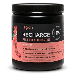 Legion Recharge Post Workout Supplement - All Natural Muscle Builder & Recovery Drink with Micronized Creatine Monhydrate. Naturalnie słodzony i aromatyzowany, bezpieczny i zdrowy (Arbuz, 30 Serve)