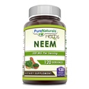 Pure Naturals Neem (Made with Natural Neem Leaf) 124; 500mg 120 Veggie Capsules Supplement Amending 124; Non- GMO Amend124; Gluten Free Amend124; Made in USA Amend124; Ideal for Vegetarian