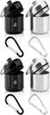 Przenośny Keychain Pill Holder Case - Discreet Waterproof Mini Pill Container Carrier z mocnymi Carabiners do torebek kieszonkowych Travel Bags - Aluminium Alloy Pill Fob Box for Medicine Biżuteria - 4 Pack