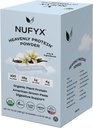 NUFYX ® • Niebieskie Białko ® Proszek • Najlepsza na świecie 100% Ekologiczna, amerykańska Groszek • Wegańska • Wolna od glutenu • Niskie węglowodory (kremowa wanilia, pudełko po 10 opakowań)