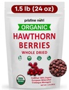 1.5 lbs (24 oz) 100% Organic Hawthorn Berries Suszony luzem 124; Make Hawthorn Berry Herbata 124; European Wildcrafted Berries Berries 124; Make Wellness Tea for Heart Support, Ciśnienie krwi i Relief stres (opakowania mogą się różnić)