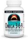 Źródło Naturals Omega 3- 6- 9, Essential Fatty Acid Complex for Heart and Brain Health * - 60 Softgels