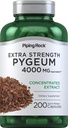 Piping Rock Pygeum Suplement 4000 mg 124; 200 Kapsułki 124; dla mężczyzn i kobiet 124; Pygeum Africanum Bark Extract 124; Dodatkowa siła 124; Non-GMO, Gluten Free