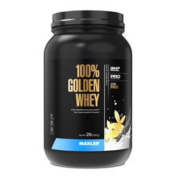 Maxler 100% Golden Whey Protein - 24g protein per serving - Premium protein serwatkowy proszek do ćwiczeń przed postem - Fast- Absorbujący koncentrat serwatki Isolate Hydrolysate Blend - Francuski Vanilla Protein 2lb