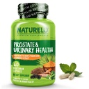 NATURELO Prostate & Urynary Health, Kompleksowa formuła z piłą Palmetto, Pygeum, Tumeryk, Sterole roślinne, Brokuły i Lycopene, 60 Kapsułki wegetariańskie