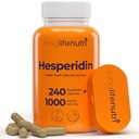 Hesperidin 1000mg, 240 Kapsułek (4-miesięczne dostawy), Wspiera zdrowie układu sercowo-naczyniowego, ciśnienie krwi i krążenie, Wsparcie immunologiczne, Potencjalne przeciwutleniacze i funkcje naczyniowe korzyści, Made in USA