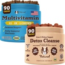 Natural Dog Company Multivitamin & Wątroba & Nerki Chews Bundle - Kompleksowe wsparcie zdrowotne dla starszych psów, Promotes Detoksykacji, Ulepszona trawienie, Promieniowa Skóra & Coat, Łatwe w podawaniu