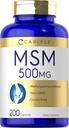 Carlyle MSM Supplement Kapsułki 124; 500 mg 124; 200 Hrabia 124; Non- GMO & Gluten Free Formuła 124; Metylosulfonylometan