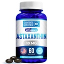 Lubimy Witaminy Astaksantyna 10mg Softgel - Wysokiej mocy Astaksantyna Suplementy z Haemococcus Pluvialis - Poprawia oko, Joint, Zdrowie skóry i poziom energii - 60 Hrabia, 2 Dostawa miesiąc