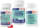WELMATE Ultimate Cold & Allergy Relief Bundle: Maksymalna moc Guaifenesin 1200 Mg Mucus Relief (100 tabletek), Fenylephrine HCl 10 mg Nasal Decongestant (200 tabletek) i Cynk siarczan 220mg