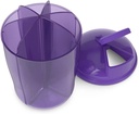 EZY DASE Witamina Organizator, 6 Duże Komory, 30- Day Witamina i Medicine Storage, Trzymaj witaminy i leki w kontroli, Łatwy w użyciu, Trwały i Przyjazny podróży, Purpurowy, BPA Free