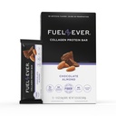 Paliwo 4 Zawsze Kolagen Bary białka 124; 14G Białko, Gluten Free, Dairy Free, No Stewia lub sztuczne składniki dodane, słodzone z miodem 124; Flavor migdałowy czekoladowy (pudełko 12)