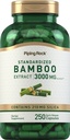 Piping Rock Bamboo Extract Kapsułki 124; 3000mg 124; 250 Count 124; Herbal Supplement Supplement 124; Silica 210mg Supplement 124; Non-GMO, Gluten Free