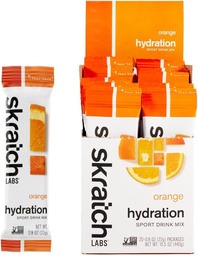 Pakiety nawadniające Skratch Labs - Napoje nawadniające, Pomarańczowy (20ct) - Pakiety proszkowe Electrolyte opracowane dla sportowców i sportowców - Gluten Free, Wegan, Kosher