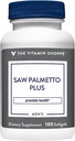 Witamina Shoppe Saw Palmetto Plus - Suplement dla zdrowia prostaty - 160 mg Saw Palmetto Extract z doskonałym źródłem cynku, witaminy E i B6 (100 Softgels)