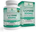 PurePremium L- Lysine 500 mg Supplement - Esential Amino Acid with Maximum Strength - Immune Supplement - Pure Lysine 500mg for fast Absorption - 7 Months Supply - 200 Tabletki
