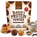 Baker 's Protein Powder Pure Natural Protein Blend, Izolat serwatkowy, Koncentrat serwatkowy, Kazeina, Gluten wolny, bez substancji słodzących, Unflavored, 17.1 oz, do pieczenia wysokiej zawartości białka niskokaloryczne przekąski