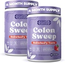 ColonSweep Psyllium proszek Husk Colon Cleanser - Wegan, Gluten Free Fiber Supplement - Safe Colon Cleanse for Zaparcia Relief, Bloating Relief & Gut Health -16 OZ (60 Servings) - 2 Pack