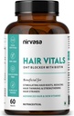 Filtry do włosów Blocker DHT z tabletami Biotin z Beta- Sitosterol & Stinging Nettle Root Extract 124; Witaminy do włosów dla mężczyzn i kobiet - 60 tabletek