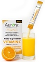 Aurora Nutrascience Nano- Pack Liposomalna Witamina C Picie w proszku Mix, Wsparcie immunologiczne, Wysoka wytrzymałość 3000 mg Na Podawanie 10 Jednoporcjowych opakowań, Pomarańcza