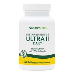NaturesPlus Ultra II Daily - 60 Tablets - Multivitamin z całością żywności dla ogólnego dobrego samopoczucia - Wsparcie energii i zdrowia immunologicznego - Trwałe uwolnienie - 60 Służenia