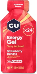 GU Energy Original Sports Nutrition Energy żel, Strawberry Banana, 24 Count Box