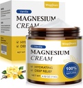Masło magnezowe na sen - Naturalny Topical Magnezu Lotion for Pain & Noga Cramps, Zrelaksowanie mięśni, Spokój - Masło do ciała w porze nocnej dla głębokiej nawodnienia - Bezpieczny dla dzieci (Vanilla)