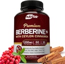 Nutric Flair Premium Berberine HCL 1200mg, 60 Kapsułek - Plus Pure True Ceylon Cynamon, Supplements Pills, Wsparcie układu immunologicznego