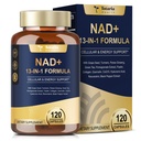 Totaria NAD Suplement dla kobiet Mężczyźni z nikotynamidem ribozyd resweratrol, Quercetin, Betaine Boost NAD + Poziomy NAD Plus Suplement do anty starzenia, Energia, Immune, Focus 120 Kapsułki