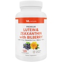 ML Naturals Premium Lutein & Zeaksantyna z Bilberry 120 Kapsułki roślinne. Luteina 40 mg, Zeaksantyna 5 mg i Bilberry 100 mg. Jakość Premium. Healthy Eyes & Vision, NSF- Certified & cGMP- Compliant