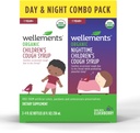 Wellements Organic Day & Nighttime Cough Cough Combo Syrop dla dzieci 124; Coothing Daytime & Nighttime Cough Relief USDA Organic Equipment 124; Value Pack (2) 4 Fl Oz. Butelki, 1 Rok +