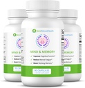 Ben 's Natural Health Mind & Memory Supplement, Nootropowe wsparcie mózgu z Rhodiola, Zielona herbata, Goździki i Quercetin, 90 Kapsułki, 3 Pack