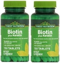 Najlepsza odżywka Biotin Plus Keratyna - 10 000 µg - 300 sztuk - 2 opakowania