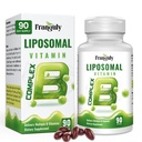 Liposomal B Complex Zaprojektowany do wysokiej absorpcji Witaminy B z Choline Inositol Witamina B1, B2, B3, B5, B6, Biotin, Folate, Metylowany B12- Immune, Energia, Wsparcie dla Serca Mózgu 90 Softgels