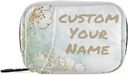 Własny Pill Box 7 dzień Pill Case Bag Golden Flowers spersonalizowane Nazwa Travel Pill Organizer Bag z Zipper przenośny tygodniowy Case Compact Rozmiar dla posiadacza suplementu witaminy
