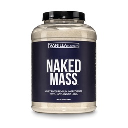 Naked Vanilla Mass - Wszystkie naturalne waniliowe Gainer Protein Powder - 8lb luzem, GMO Free, Gluten Free & Soy Free, Brak sztucznych składników - 1,260 Kalorii - 11 Sług