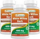 Best Naturals White Willow Bark 400 mg 180 kapsułek (180 licz (opakowanie po 3))