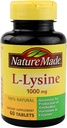 Nature Made Extra Strength L- Lysine 1000 mg Tablets, 60 Count for Protein Syntesis (Opakowanie po 3)