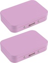 2 PCS Pill Box z lusterkiem, Przenośne 3 Medycyna Pill Organizator, Cute małe Pill Case Supplement Organizer Pill Holder for Purse Travel (różowy)