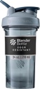 BlenderBottle Shaker Butelka Pro Series Perfect for Protein Shakes and Pre Workout, 24- unce, Full- Color Grey