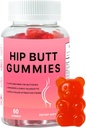 Hip Butt Gummies BBL dla Butt szybkiego wzrostu i poprawy, 60 Booty Gummies dla większego Butt Fast, Booty Gummies dla Weight Gainer dla kobiet Butt Enhancement