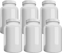 Firma (6 Pack) Biała butelka z pokrywą, Magazynowanie, plastikowy pojemnik, pojemność 150cc