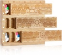 Hushee Wood Weekly Pill Organizator 3 razy w dniu 7 Duży lek Box Holder Daily Medicine Case Dispenser Pill Sorter Pojemniki na ryby Tygodniowe suplementy Outdoor Travel