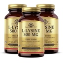 Solgar L- Lysine 500 mg - 100 Kapsułki warzyw, Opakowanie 3 - Wsparcie skóry i tkanki - Non-GMO, Wegan, Kosher, Gluten Free - 300 Razem Sługi