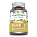 Amazing Supplement Ginkgo Biloba 124; 60 Mg Supples 124; 120 Kapsułek Veggie 124; Non- GMO Supples 124; Gluten Free Supplement 124; Made in USA