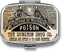 Metal 2 Collect Pill Organizer Travel Friendly Portable Compact Box Cute Case to Hold Vitamin / Tylenol / Fish Oil / Supplements / Meds / Tablet for Purse / Poison Skull (Poison Skull), 1.97x0.79x0.39 "