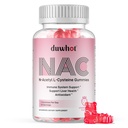 duwhot NAC Gummies 600mg, N Acetyl Cysteine Supplement NAC Chewable for Antioksydants & Immune Support, Lung & Liver Health, Natural Strawberry Flavor, 60ct