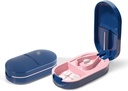 Pill Cutter Splitter, Compact Pill Cutter for Small Pills, Precision Pill Splitter for Tablets & Vitamin, Portable Pill Splitter for Travel and Daily Use (Niebieski)