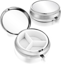 Sibba 3 Przenośny pióro lekarskie Case, Podróże wielofunkcyjne Moisture Pill Box for Purse & Pocket, Cute Metal Medicine Pill Organizer Box dla witamin, Olej rybny i suplementy